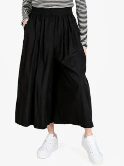 Solada Pantaloni donna cropped a palazzo effetto crespo