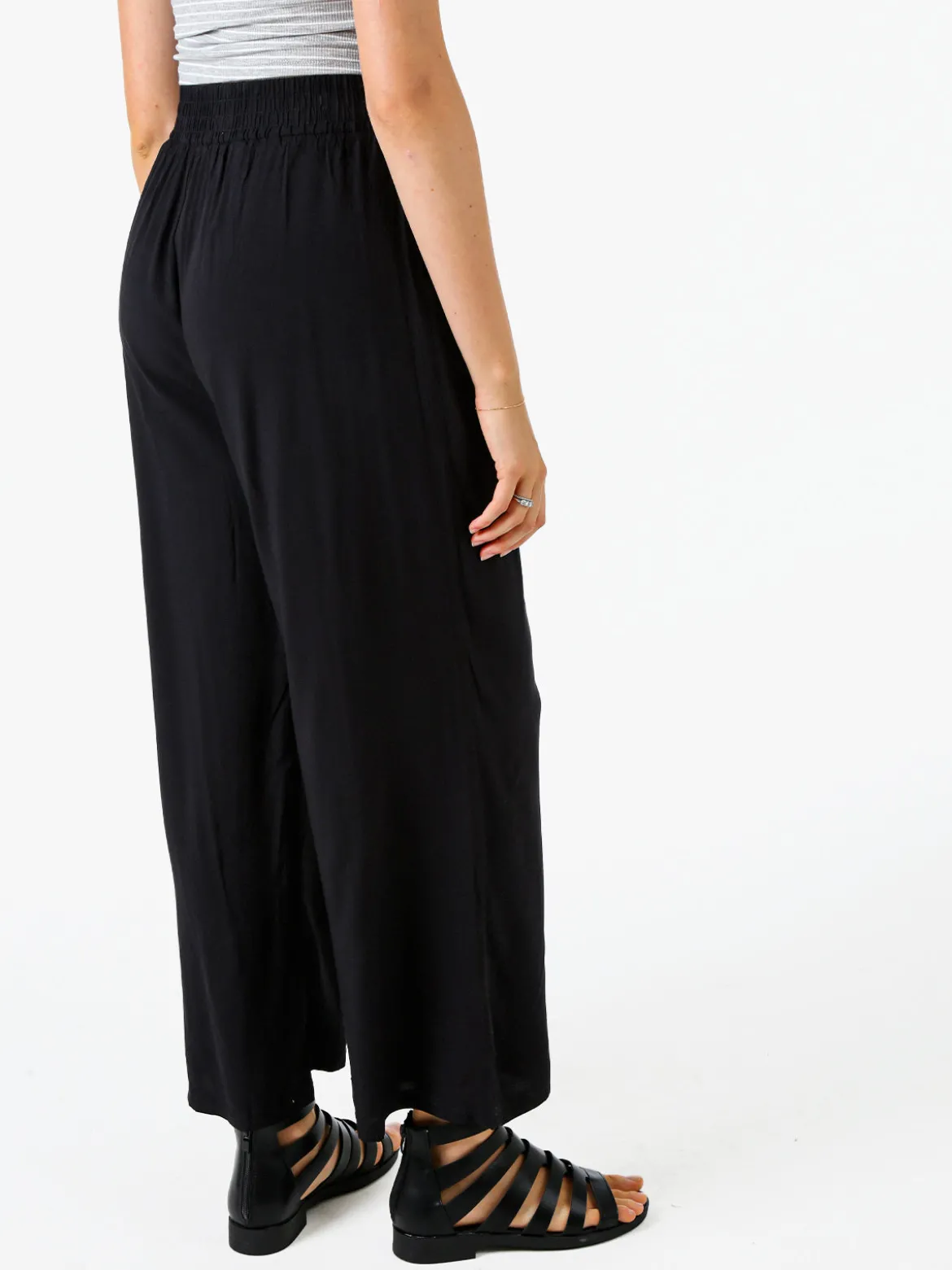 Solada Pantaloni donna estivi in cotone - nero