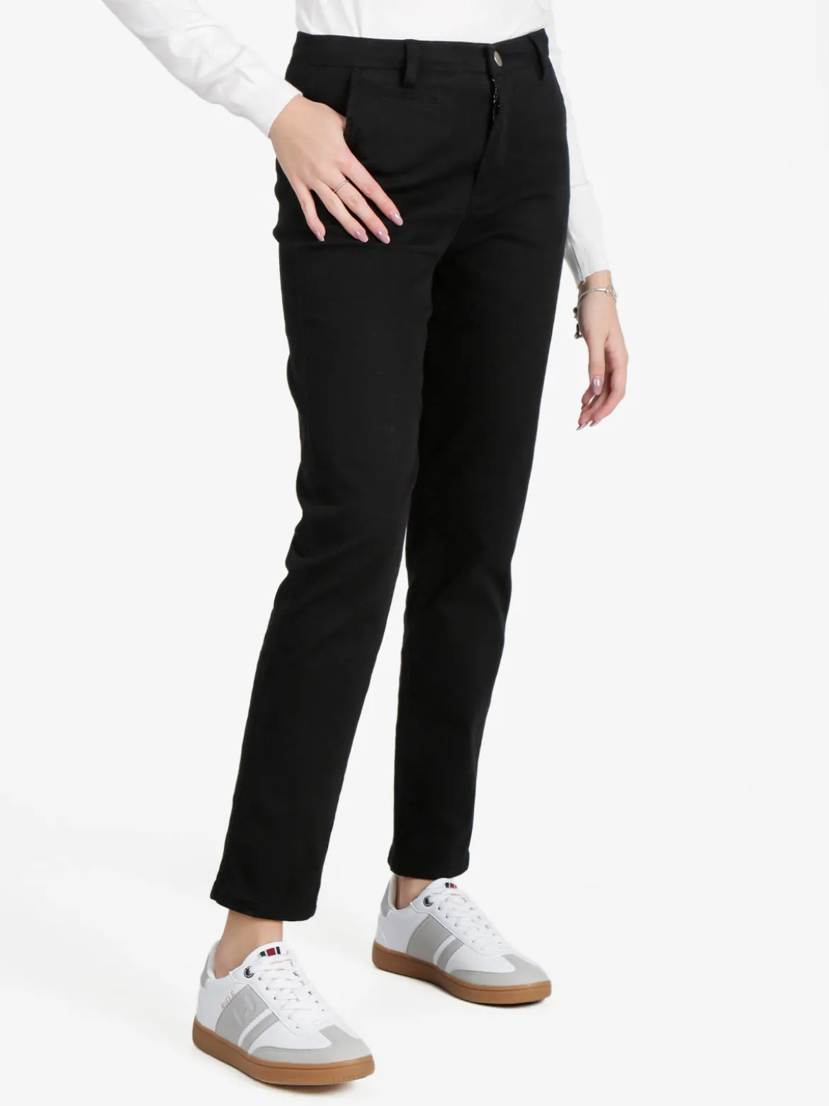 Solada Pantaloni donna in cotone a gamba dritta