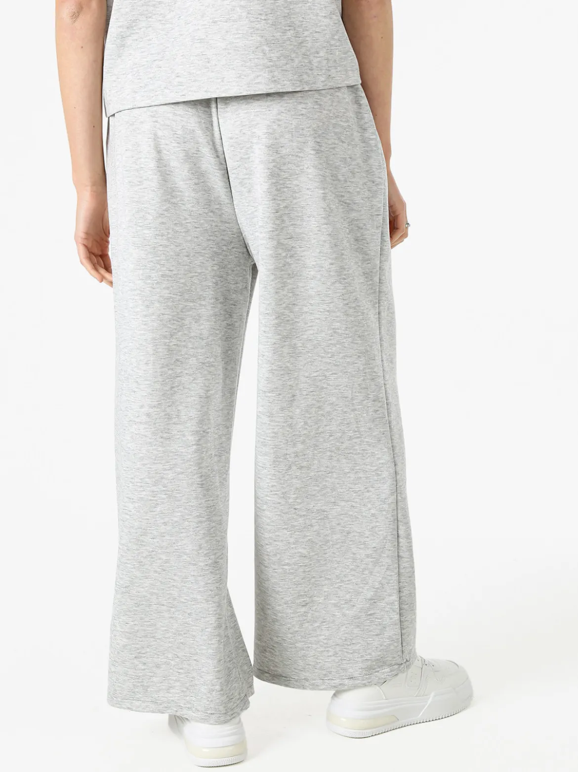 Solada Pantaloni donna in felpa a gamba larga - grigio