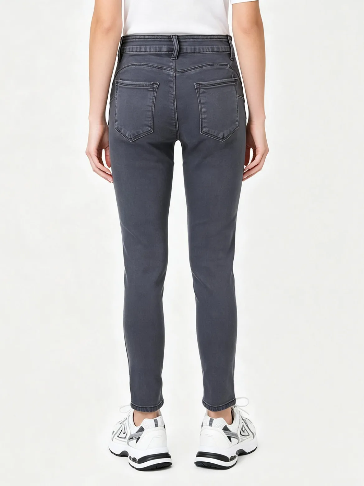 Solada Pantaloni donna jeans skinny taglie grandi - grigio