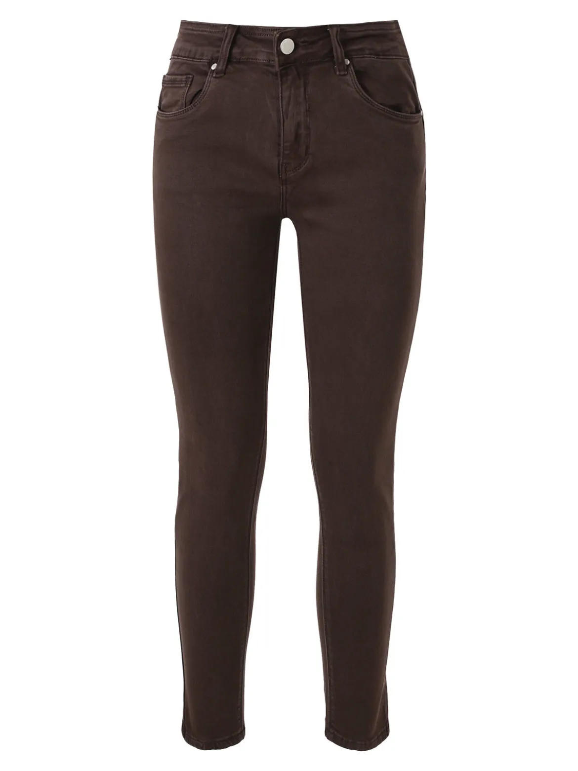 Solada Pantaloni donna jeans skinny taglie grandi - marrone