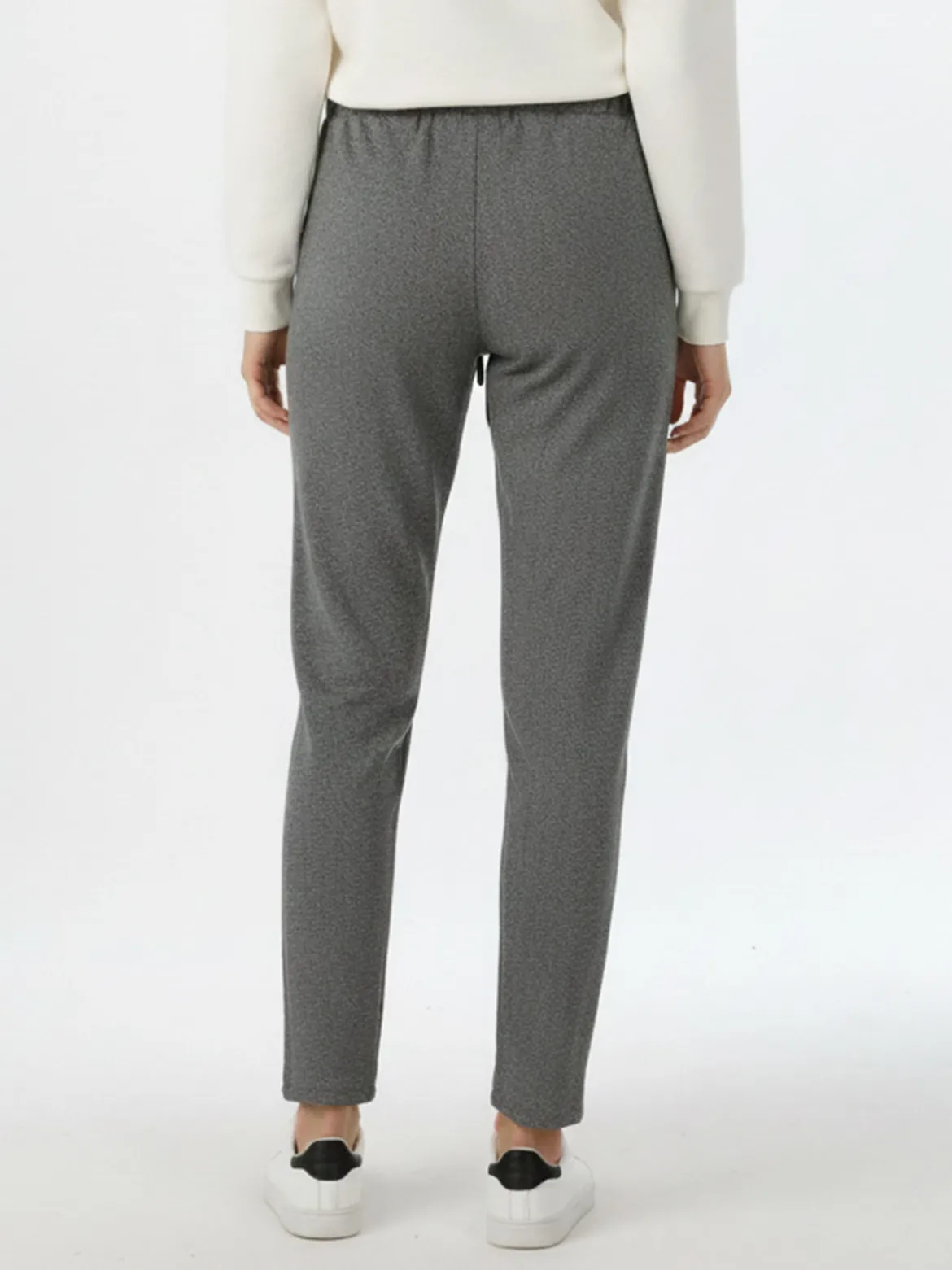 Solada Pantaloni donna jogger effetto flanella - nero