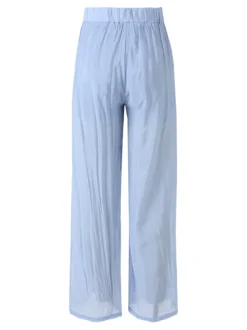 Solada Pantaloni donna leggeri a gamba larga - azzurro