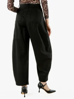 Solada Pantaloni donna leggeri a palloncino con vita alta - nero