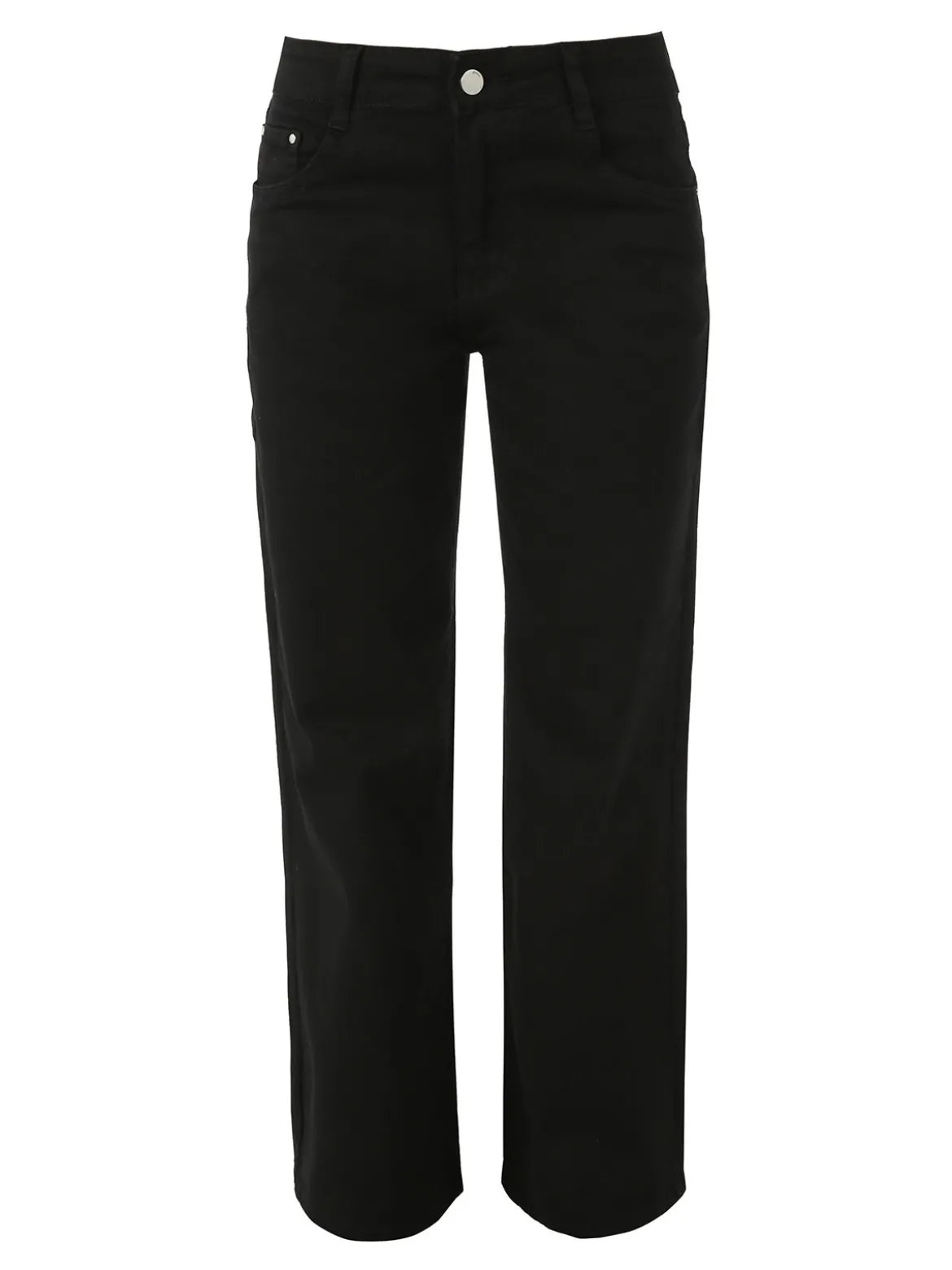 Solada Pantaloni jeans da donna a gamba larga push-up - nero