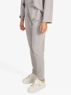 Solada Pantaloni sportivi da donna in cotone con coulisse - perla