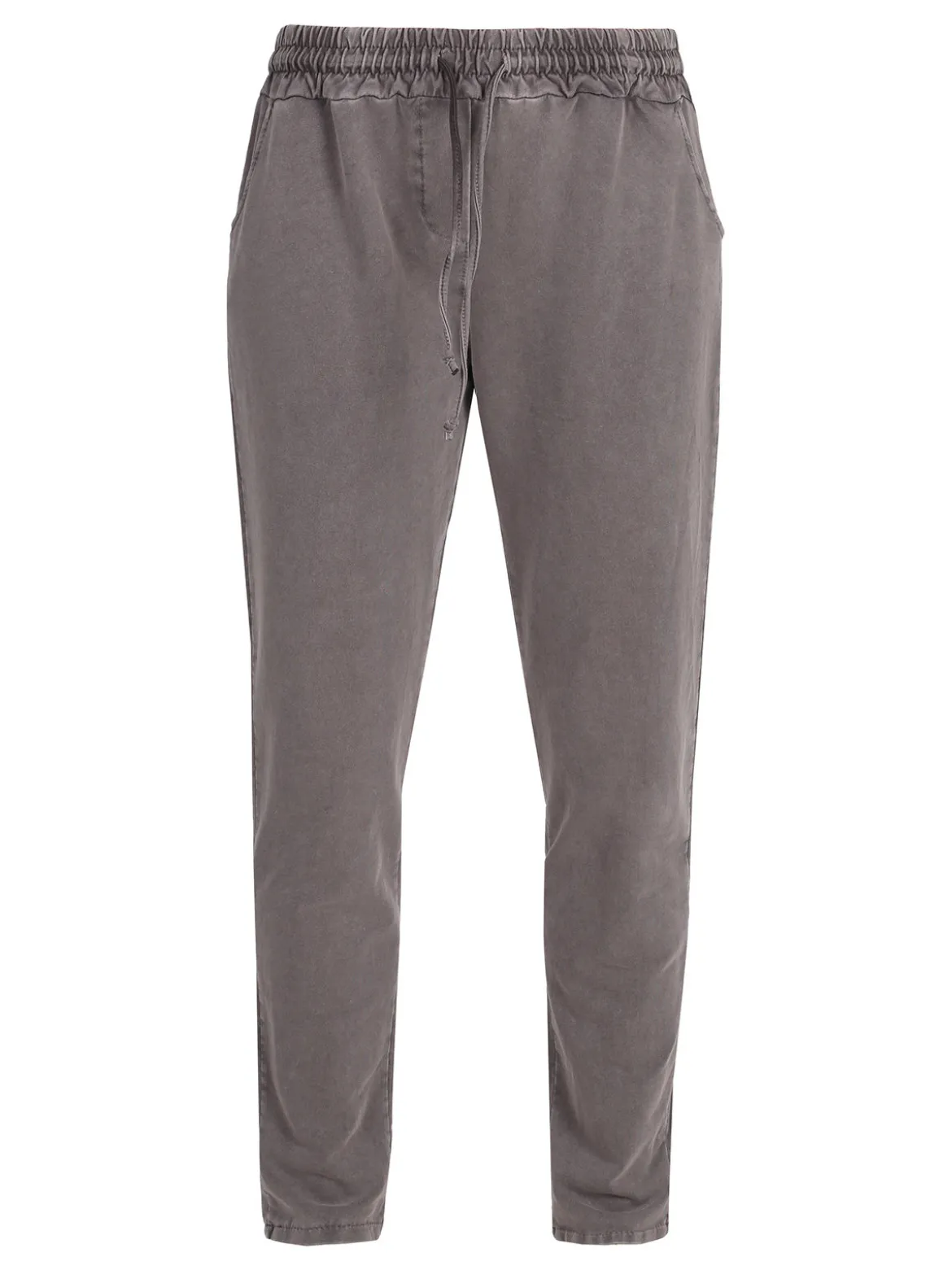 Solada Pantaloni sportivi da donna in cotone con coulisse - taupe