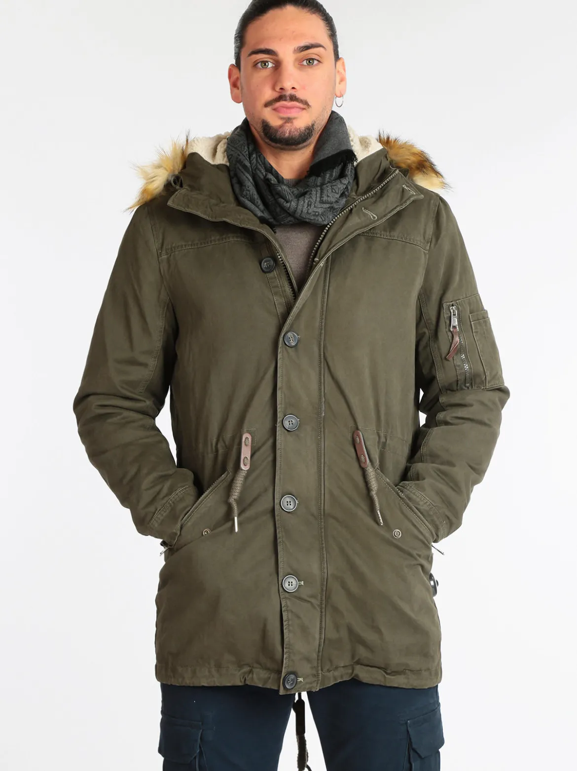 Solada Parka sfoderabile con cappuccio e pelo