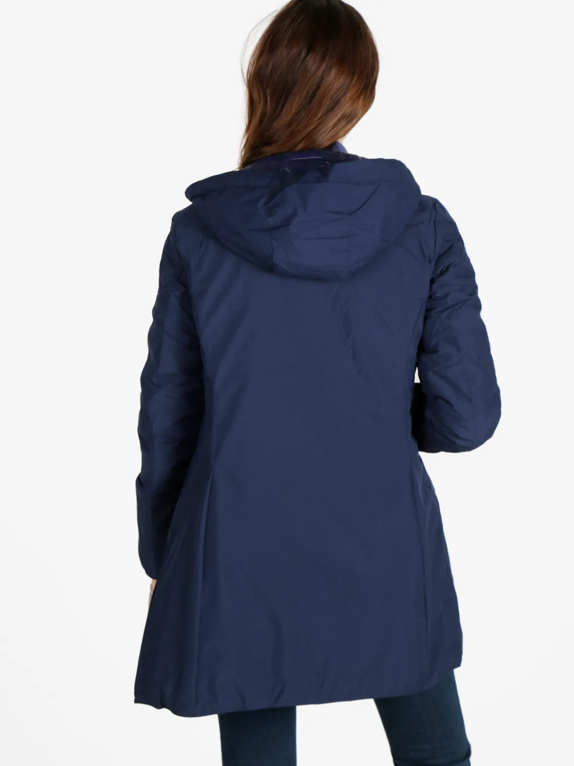 Solada Piumino donna lungo reversibile con cappuccio