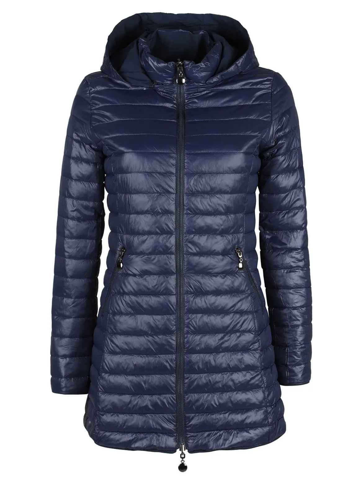 Solada Piumino donna lungo reversibile con cappuccio