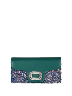 Solada Pochette gioiello da donna con paillettes - verde