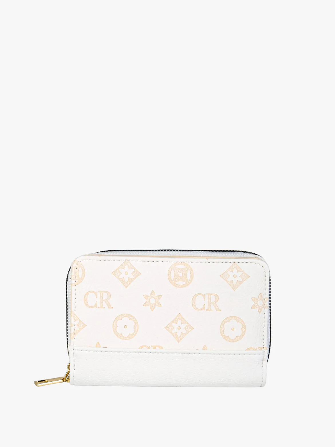 Solada Portafoglio da donna con stampa monogramma - bianco