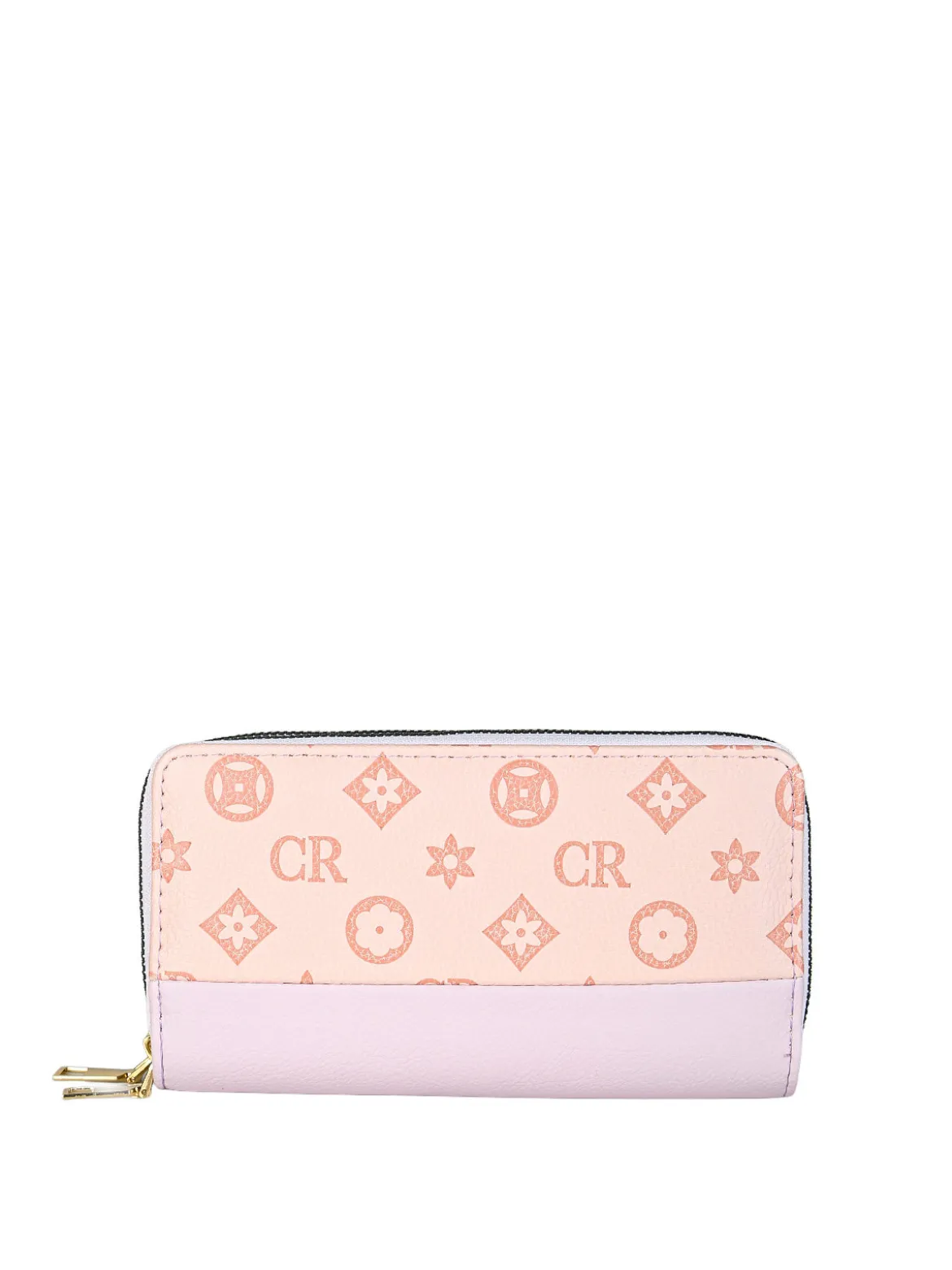 Solada Portafoglio da donna con stampa monogramma e doppia tasca - rosa