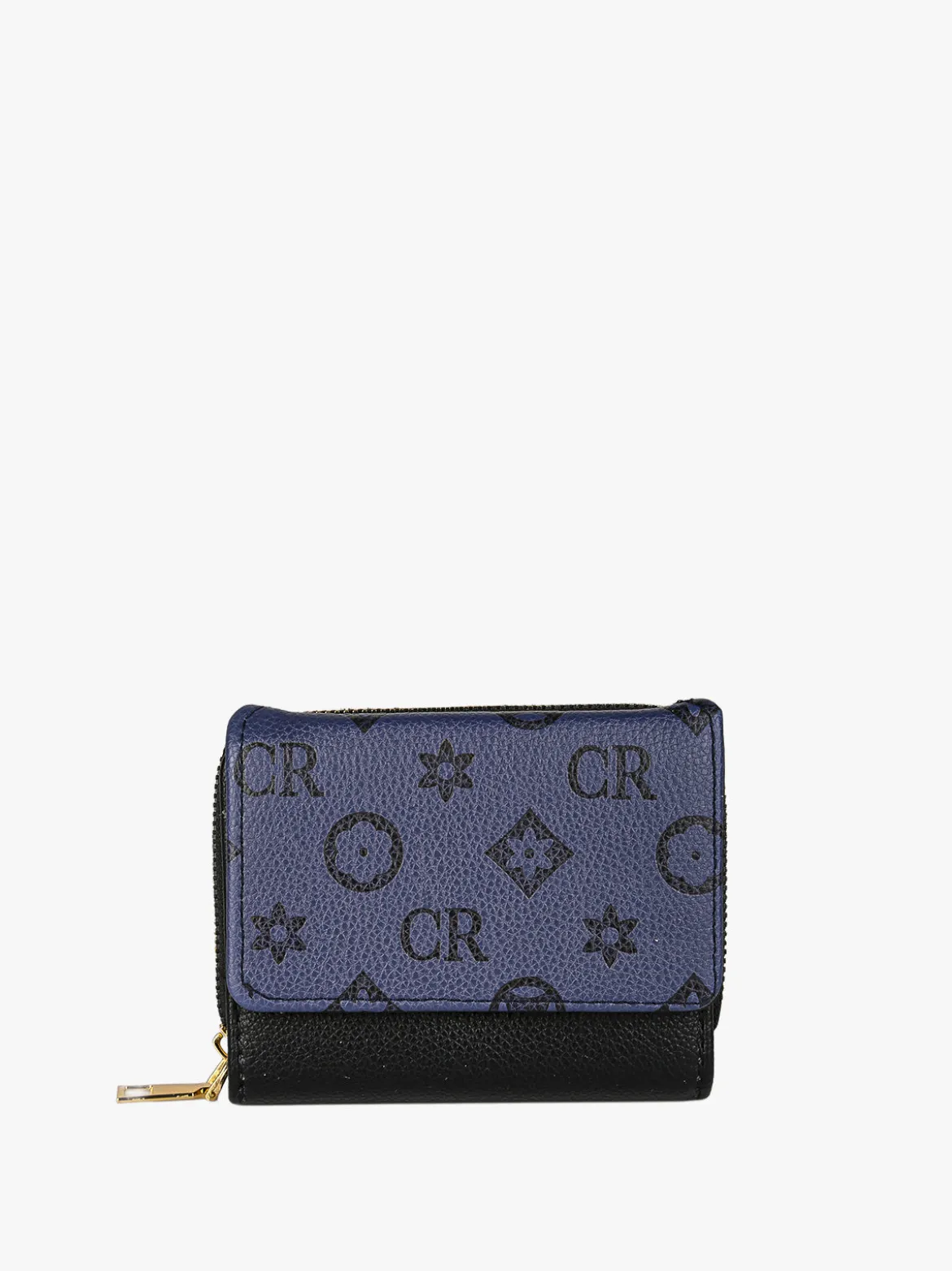 Solada Portafoglio mini da donna con stampa monogramma - nero