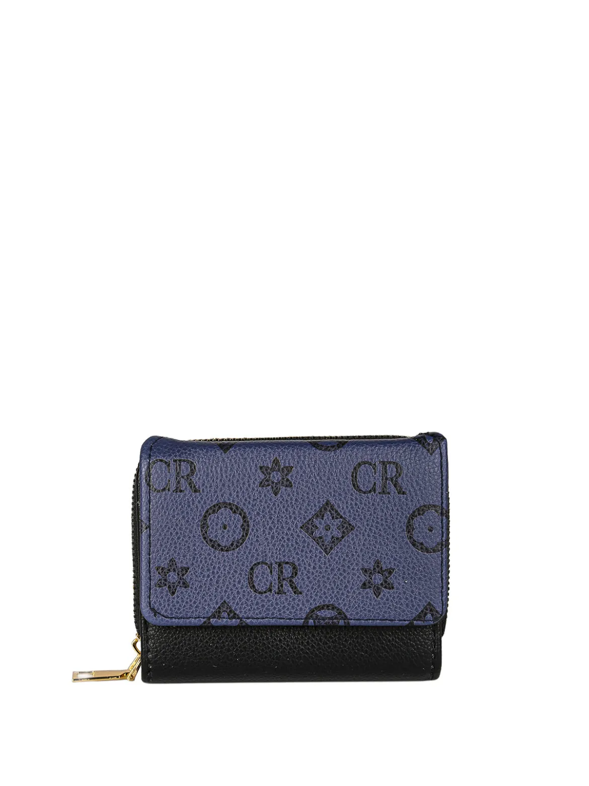Solada Portafoglio mini da donna con stampa monogramma - nero