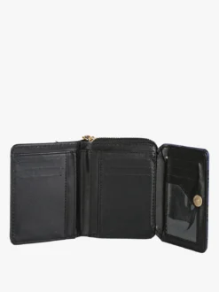 Solada Portafoglio mini da donna con stampa monogramma - nero