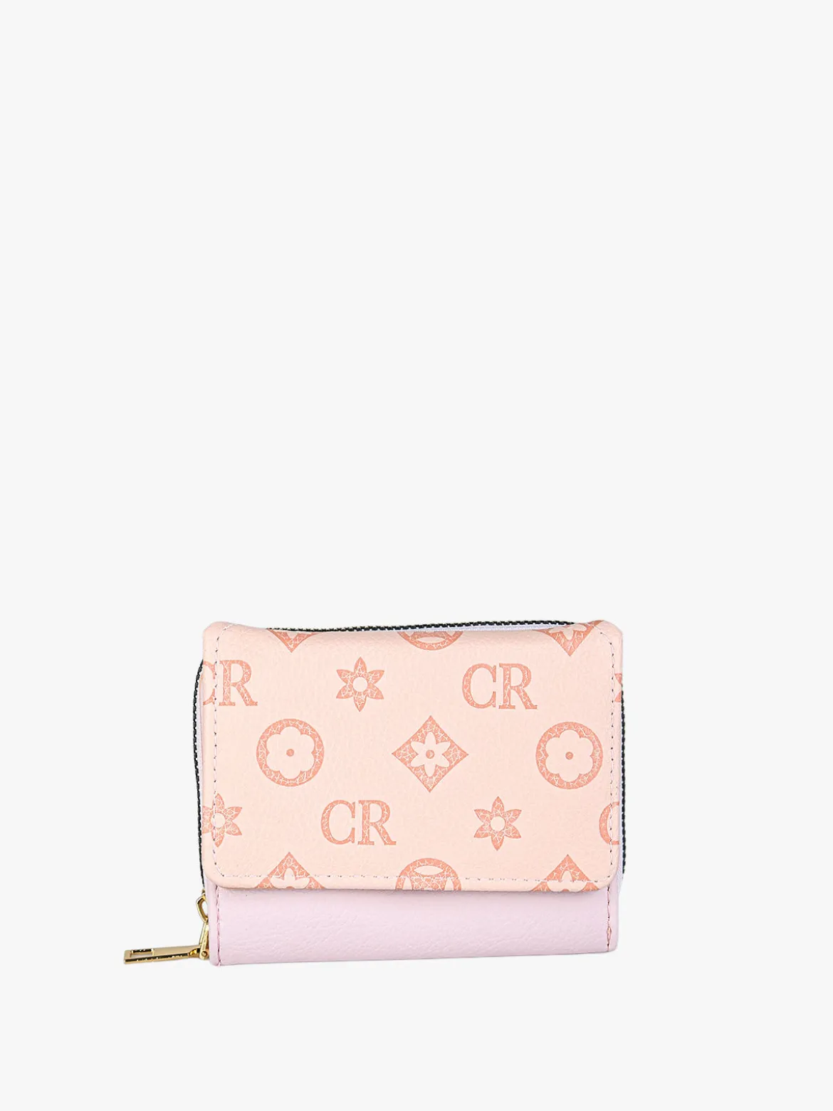 Solada Portafoglio mini da donna con stampa monogramma - rosa