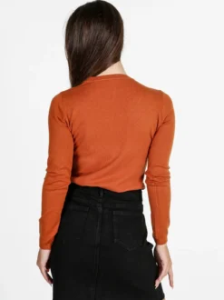 Solada Pullover donna con scollo a V - arancione