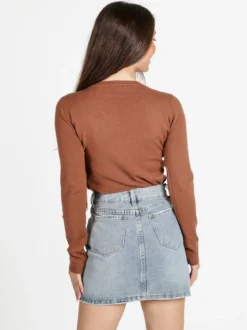 Solada Pullover donna con scollo a V - marrone
