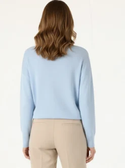 Solada Pullover donna oversize in maglia - azzurro