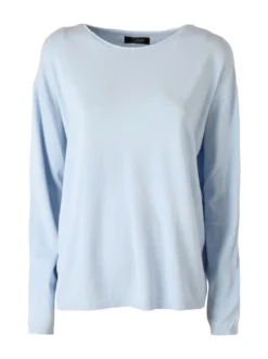 Solada Pullover donna oversize in maglia - azzurro