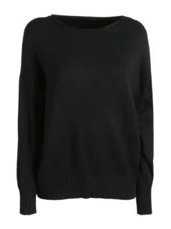 Solada Pullover donna oversize in maglia - nero