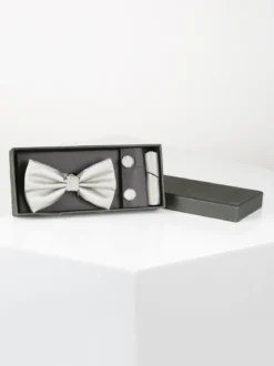Solada Set 3 pezzi uomo con papillon gemelli e fazzoletto