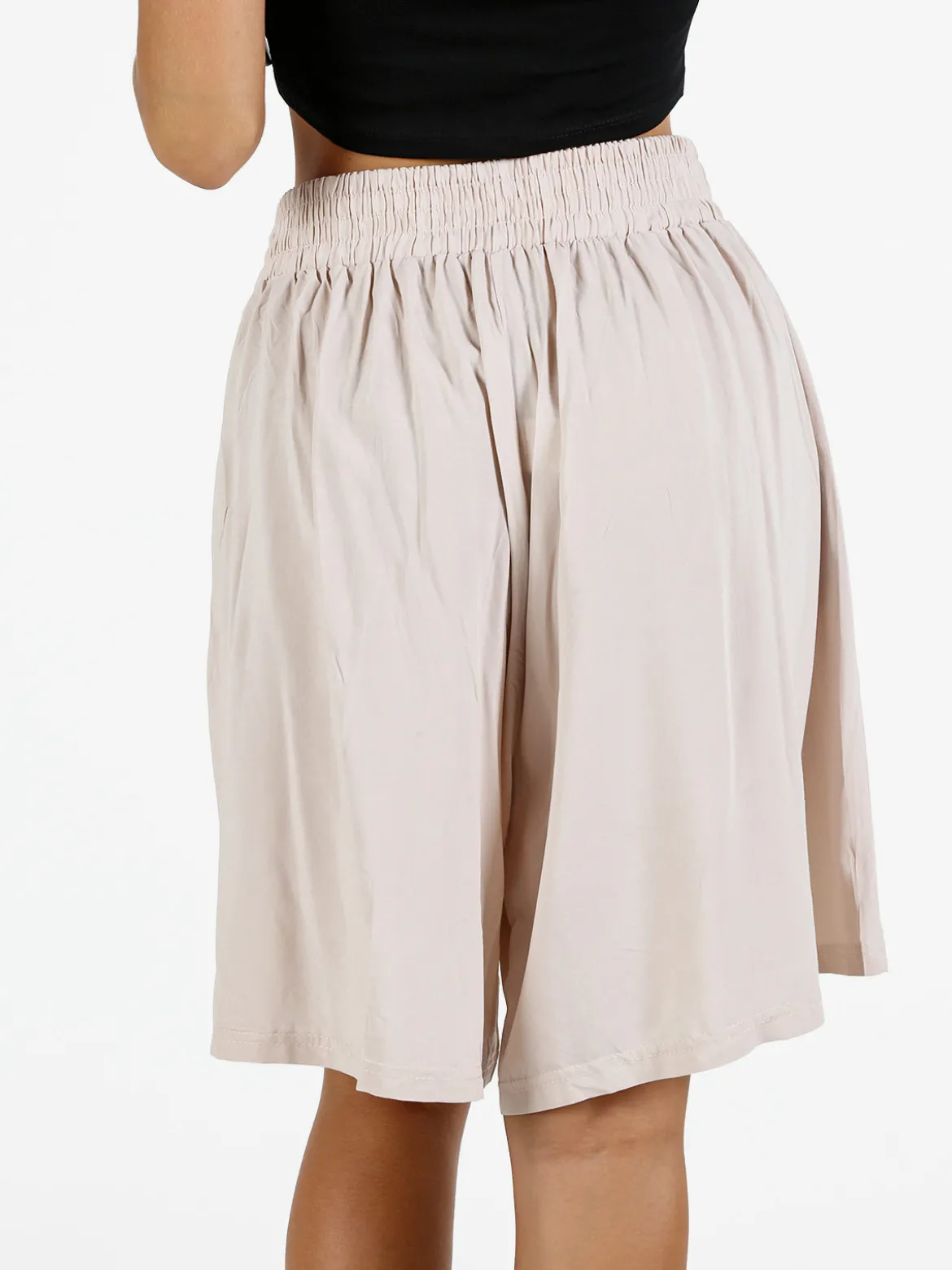 Solada Shorts donna in cotone a gamba larga
