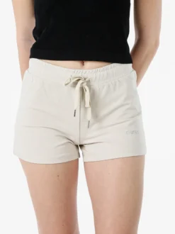 Solada Shorts donna in cotone con coulisse - beige