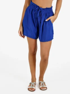 Solada Shorts donna in cotone con ricami sul finale