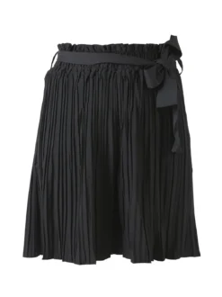 Solada Shorts donna plissettati a vita alta - nero