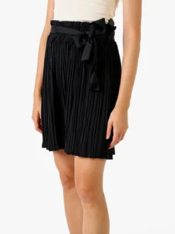 Solada Shorts donna plissettati a vita alta - nero