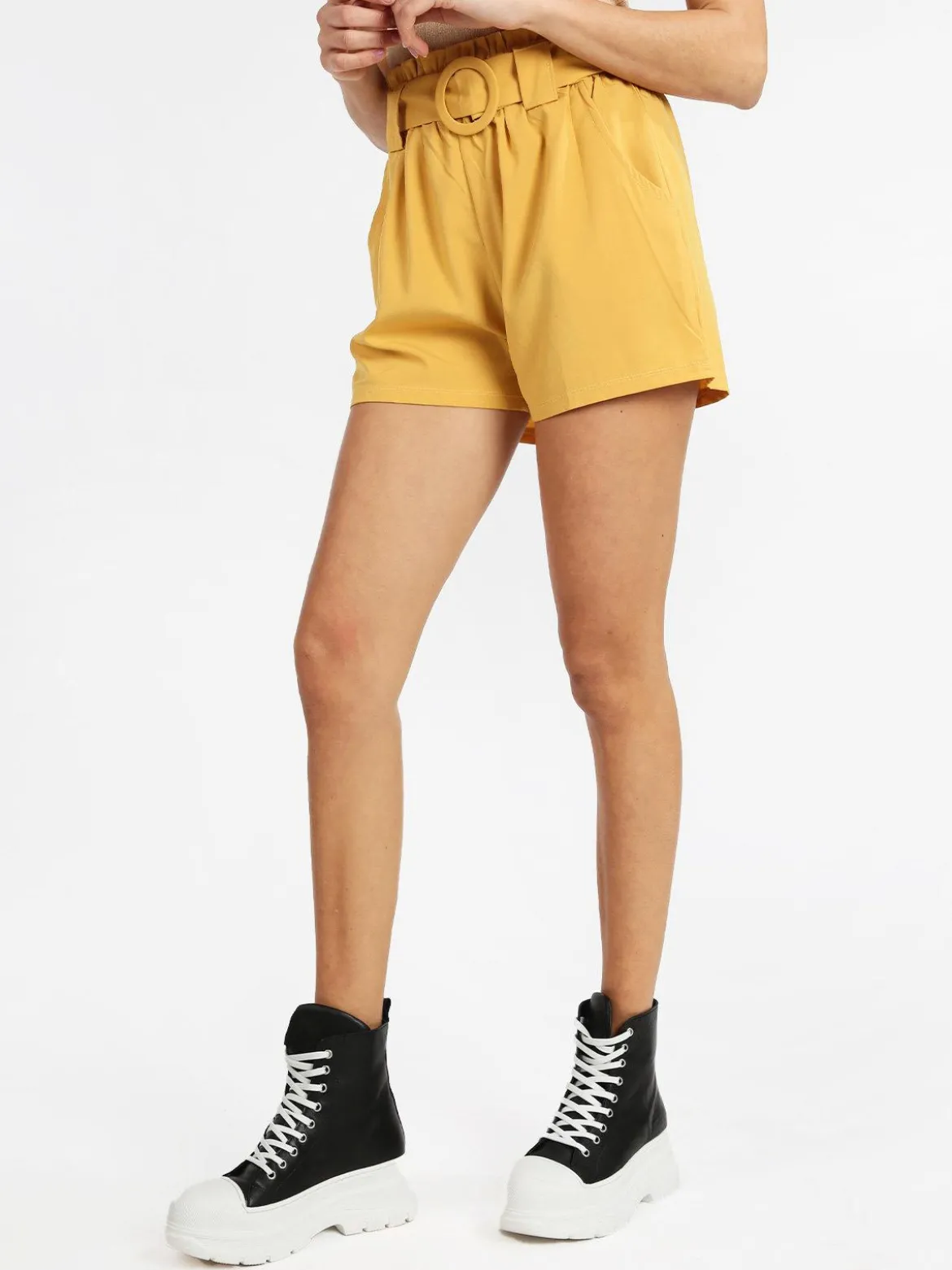 Solada Shorts donna vita alta con cintura