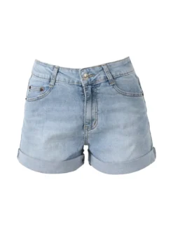 Solada Shorts in jeans con risvolti - jeans