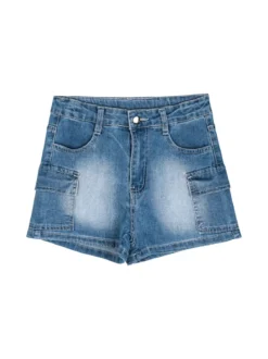 Solada Shorts in jeans da bambina con tasconi laterali