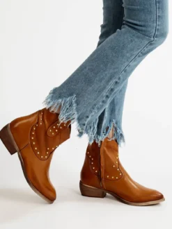 Solada Stivaletti in pelle donna con borchie