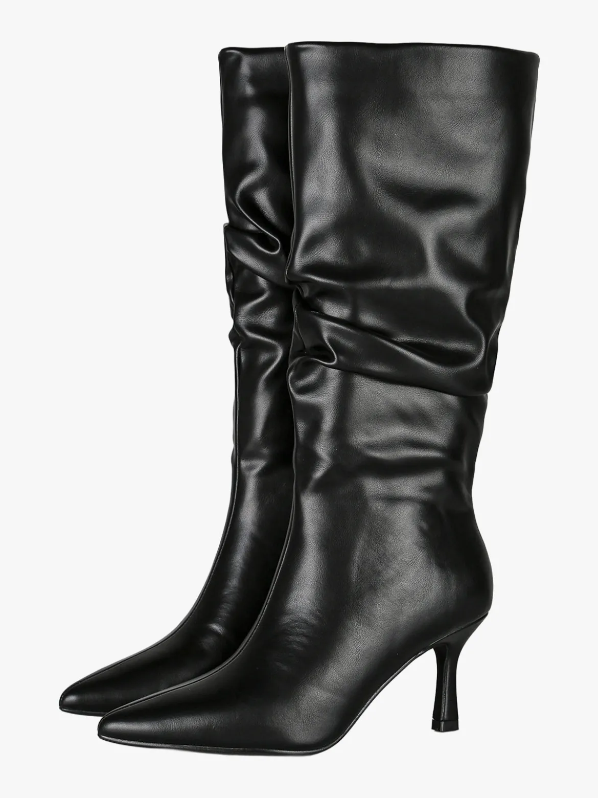 Solada Stivali donna slouchy con tacco a rocchetto - nero