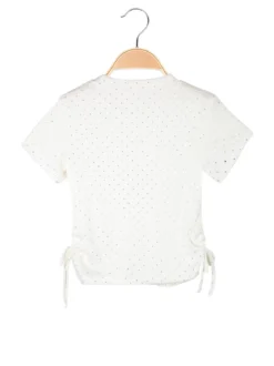 Solada Top da bambina a maniche corte con strass