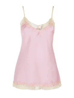 Solada Top donna effetto raso con pizzo