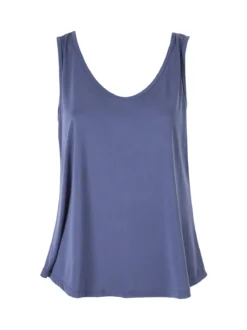 Solada Top donna oversize in viscosa - blu