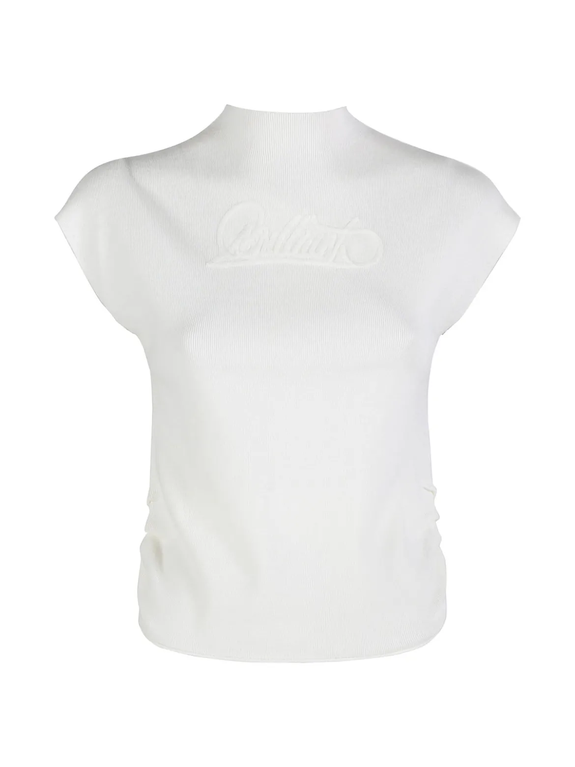 Solada Top donna smanicato in maglia - bianco