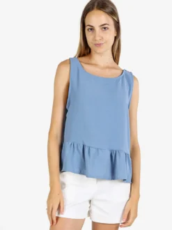 Solada Top donna tinta unita - blu