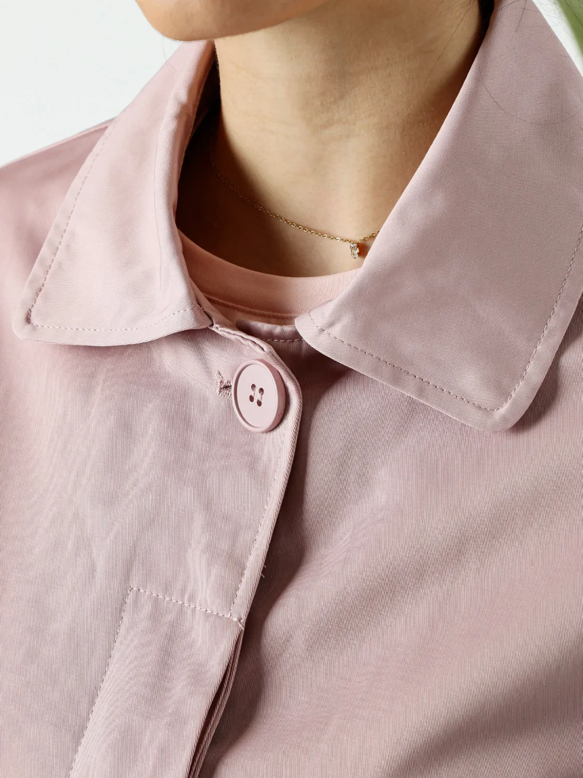 Solada Trench impermeabile da donna con bottoni - rosa