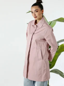 Solada Trench impermeabile da donna con bottoni - rosa