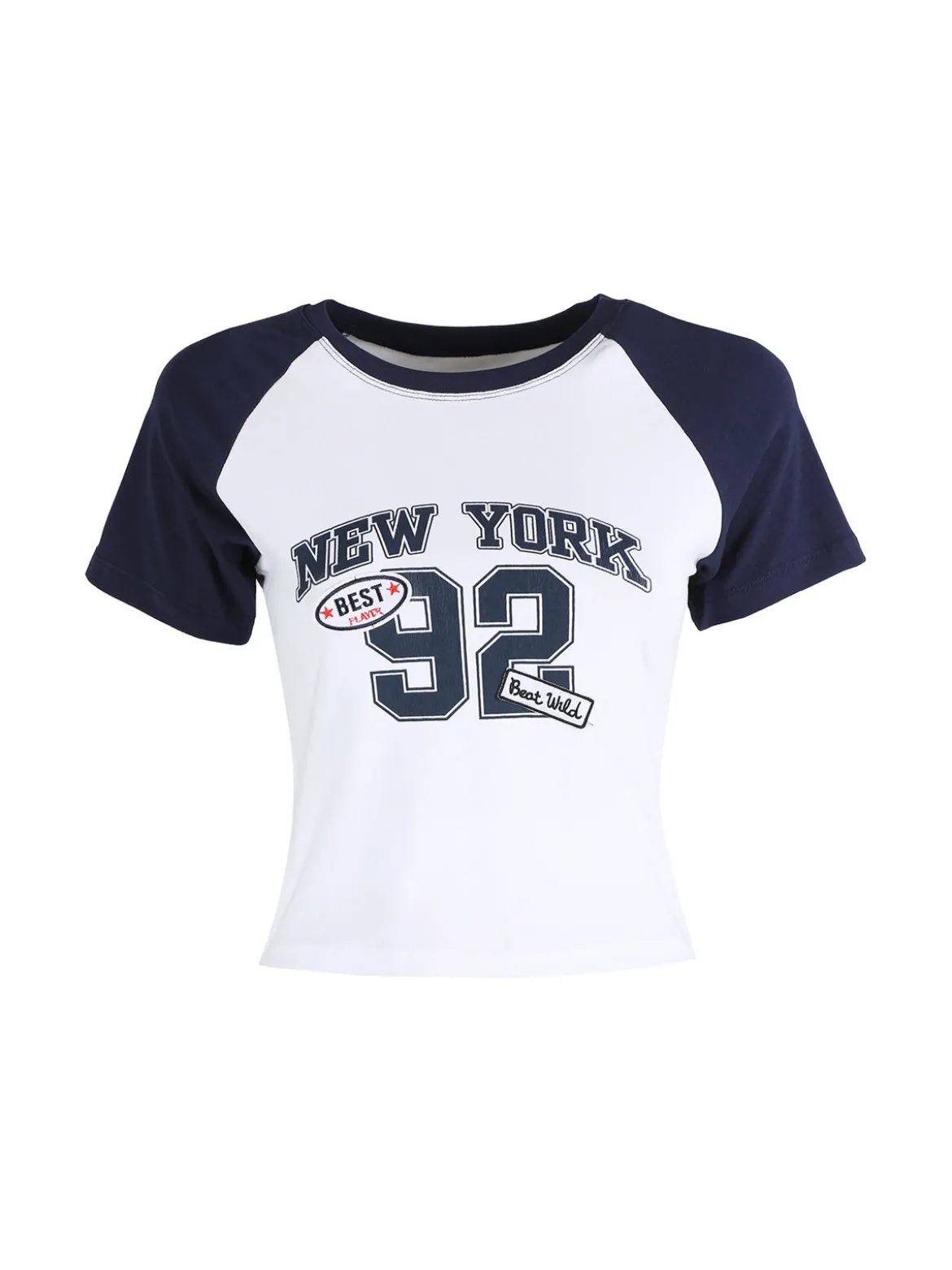 Solada T-shirt crop da donna in cotone con stampa