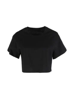 Solada T-shirt crop donna in cotone oversize