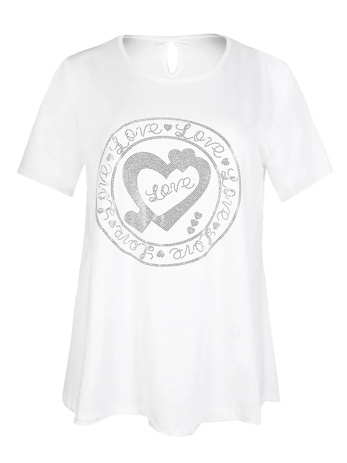 Solada T-shirt donna con glitter taglie comode