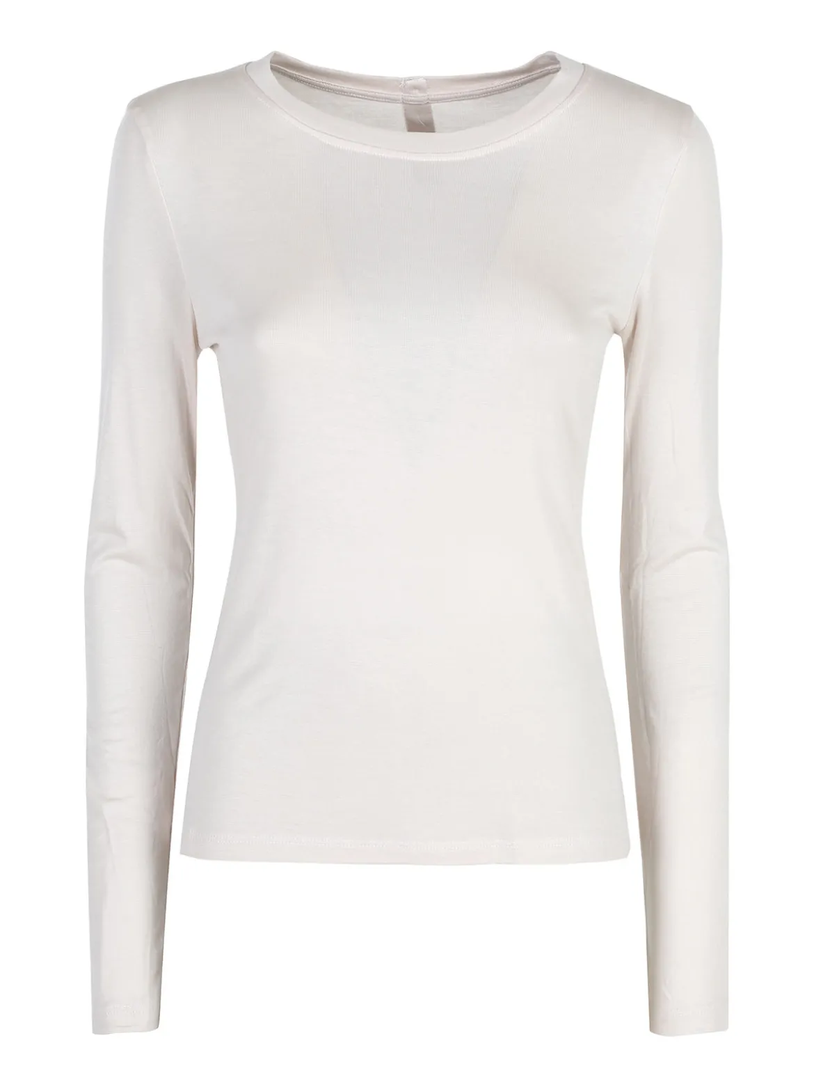 Solada T-shirt donna girocollo a maniche lunghe - beige