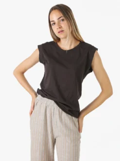 Solada T-shirt donna in cotone senza maniche - moro